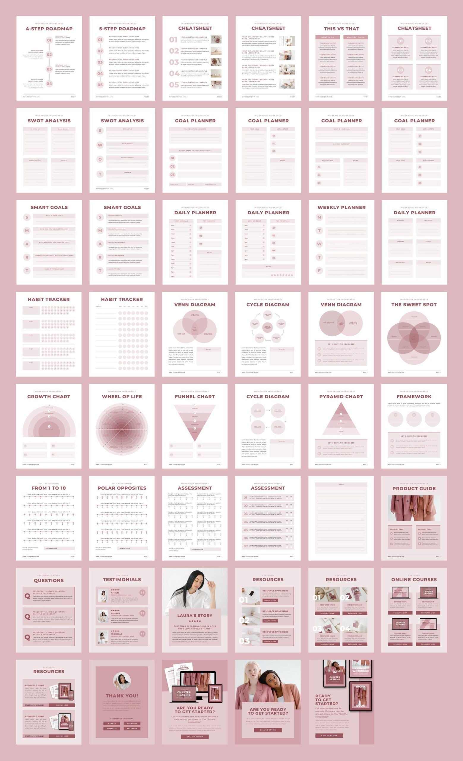 Coaching Branding Templates Editable – Upgrade your coaching business with 40 editable templates — branding, social media & business docs included. Perfect for consultants who want polished look in minutes. Start using today → Download instantly → #CoachingBusiness #EditableTemplates #BrandingKit